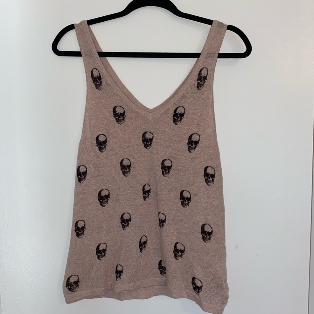 Skull cashmere tank